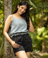 Waist Elasticated Linen Top Light